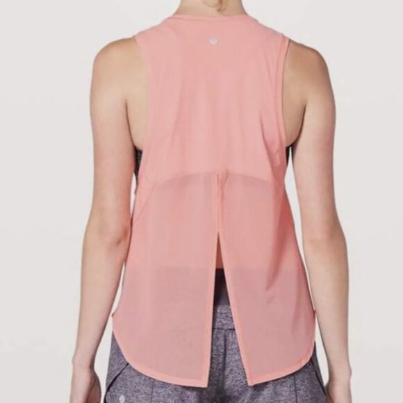 Lululemon Ace Mesh Tank In Light Coral Size 8/10 UV Protection - Picture 2 of 10